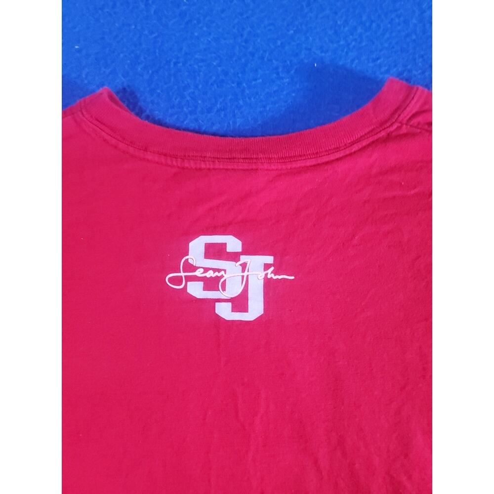 Vintage 90s Sean John Red T-Shirt Men's Size XXL - Picture 5 of 16